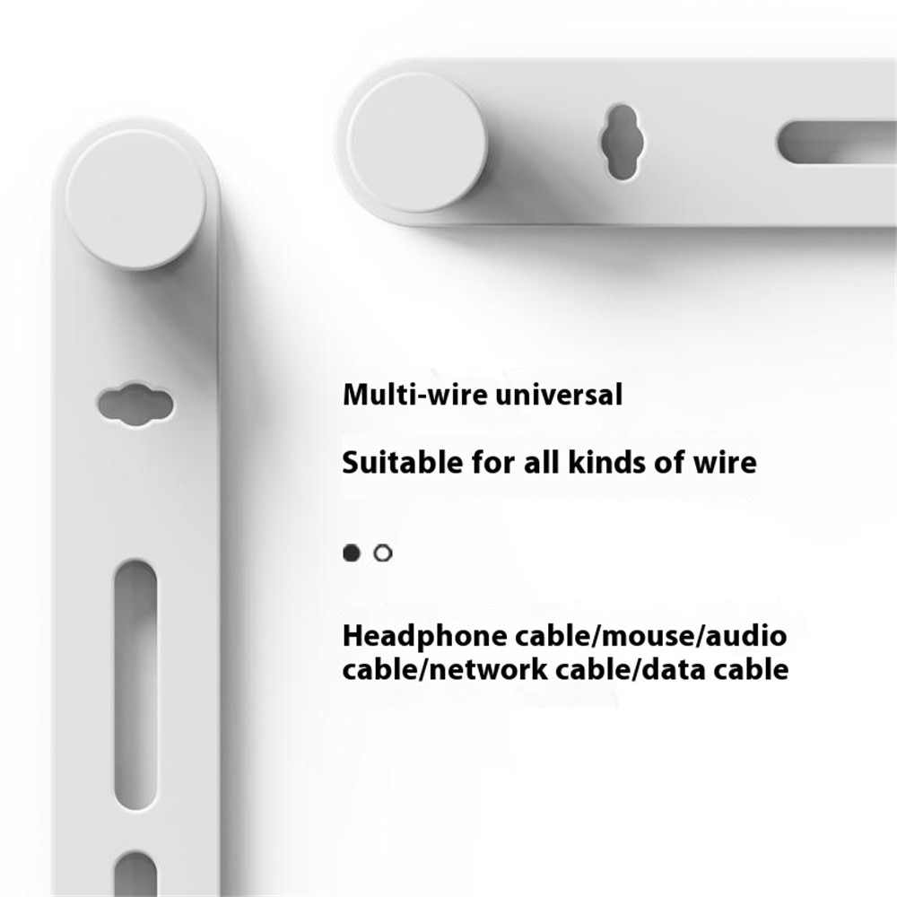 Soporte para cables de silicona (10 piezas) blanco