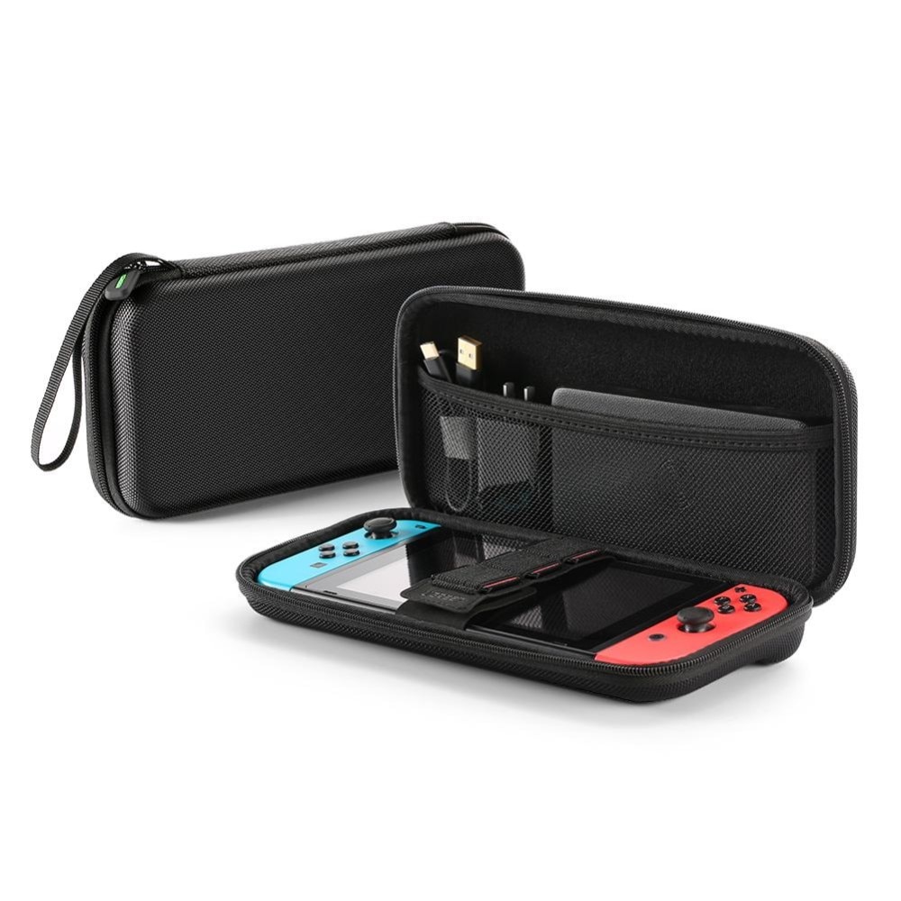 Estuche de almacenamiento compacta para Nintendo Switch, negro