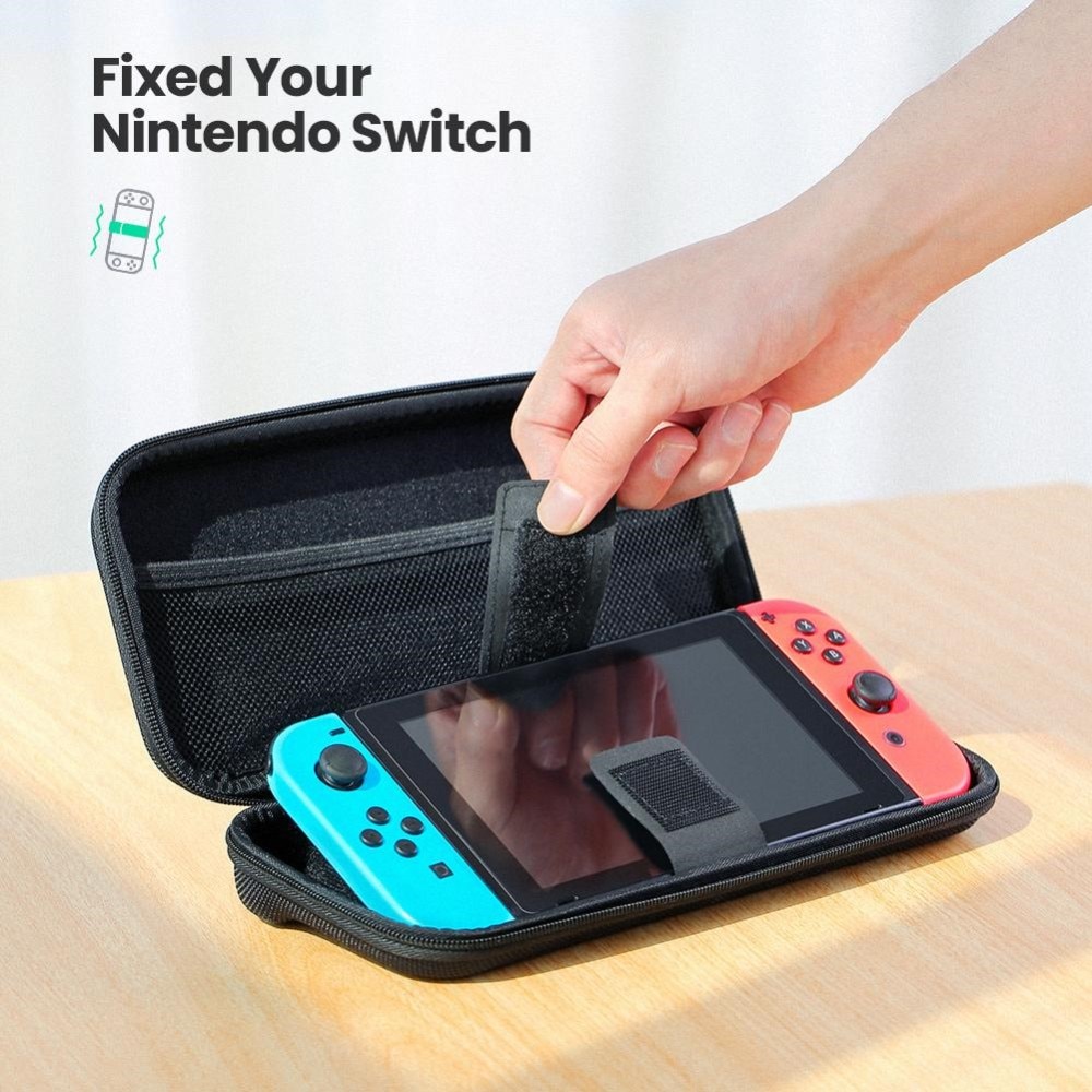 Estuche de almacenamiento compacta para Nintendo Switch OLED, negro