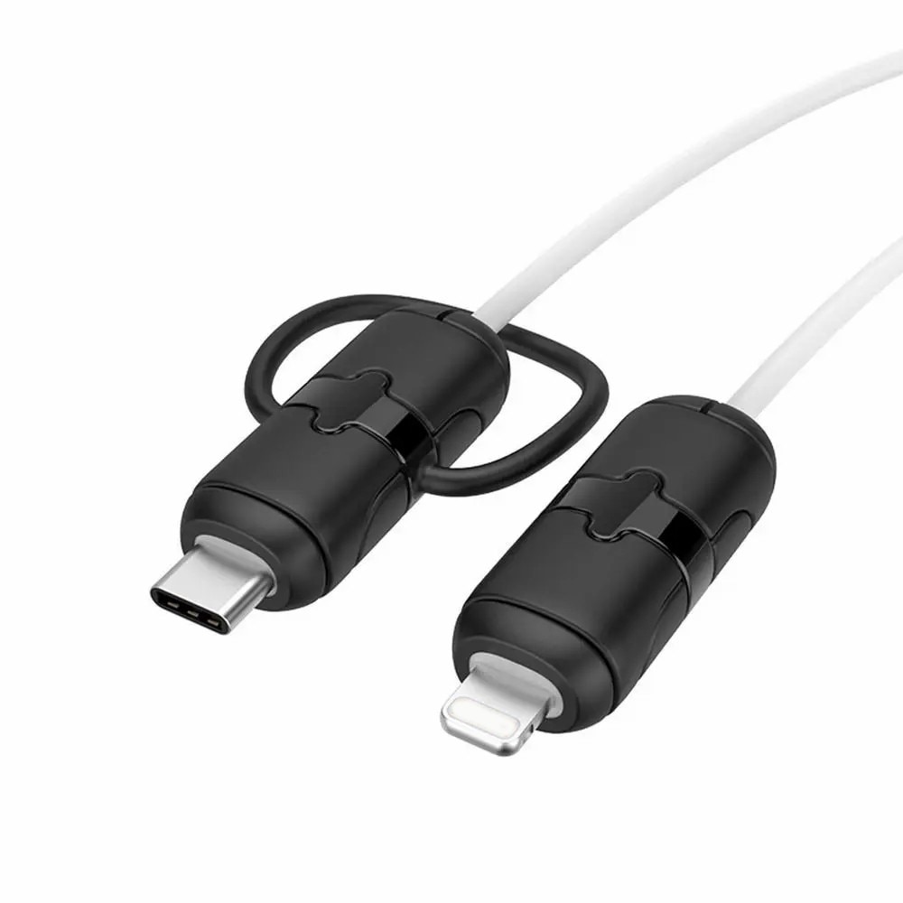 Kabel protector para cable USB-C a Lightning, negro