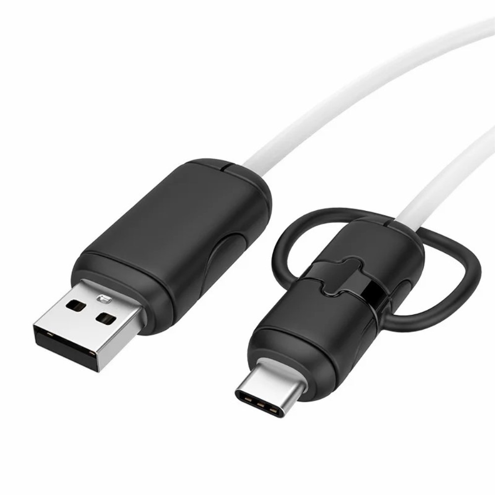 Kabel protector para cable USB-C a USB-A, negro