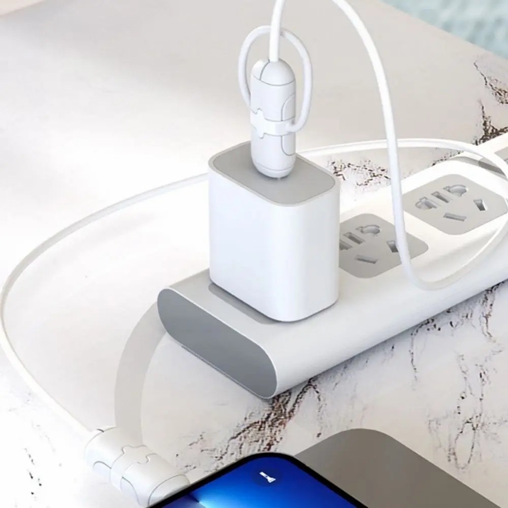 Kabel protector para cable USB-C a USB-A, blanco