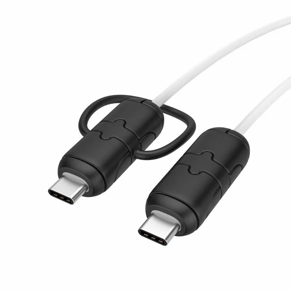 Kabel protector para cable USB-C a USB-C, negro