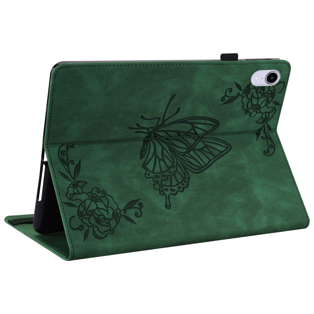 Funda de cuero con mariposas Apple iPad Mini 6th Gen (2021) verde