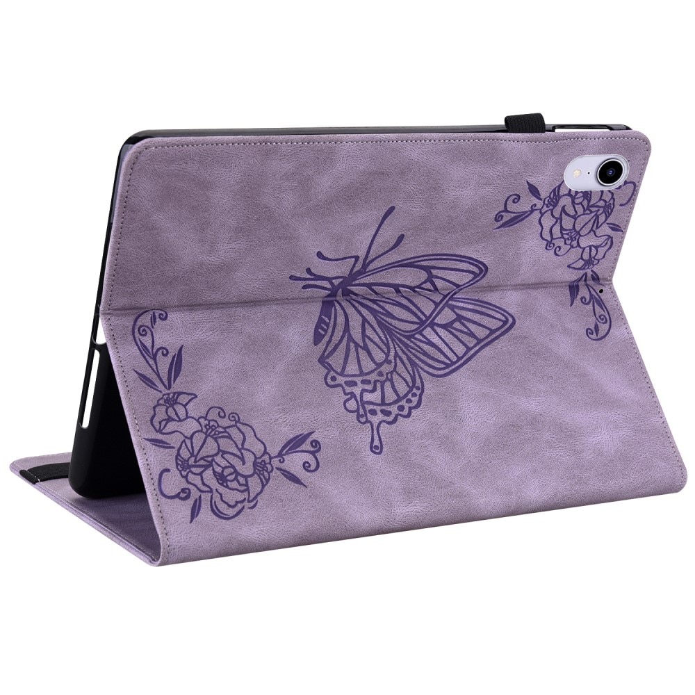 Funda de cuero con mariposas iPad Mini 6th Gen (2021) violeta