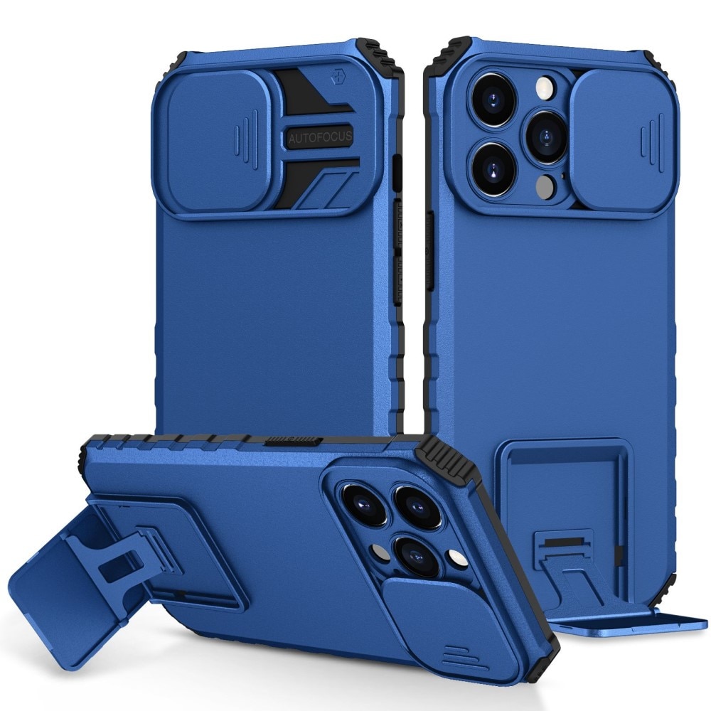 Funda Kickstand con Protector Cámara iPhone 13 Pro Azul - Comprar