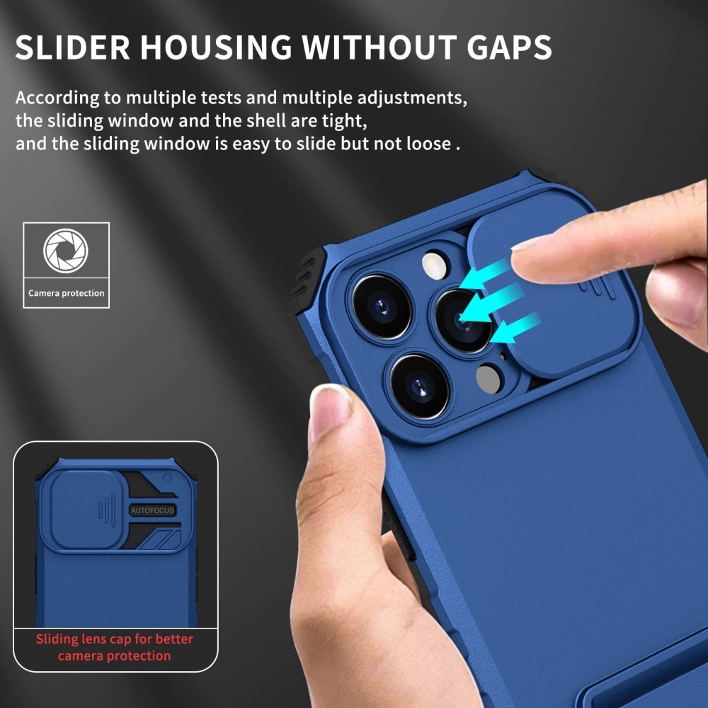 Funda Kickstand con Protector Cámara iPhone 13 Pro Azul - Comprar online