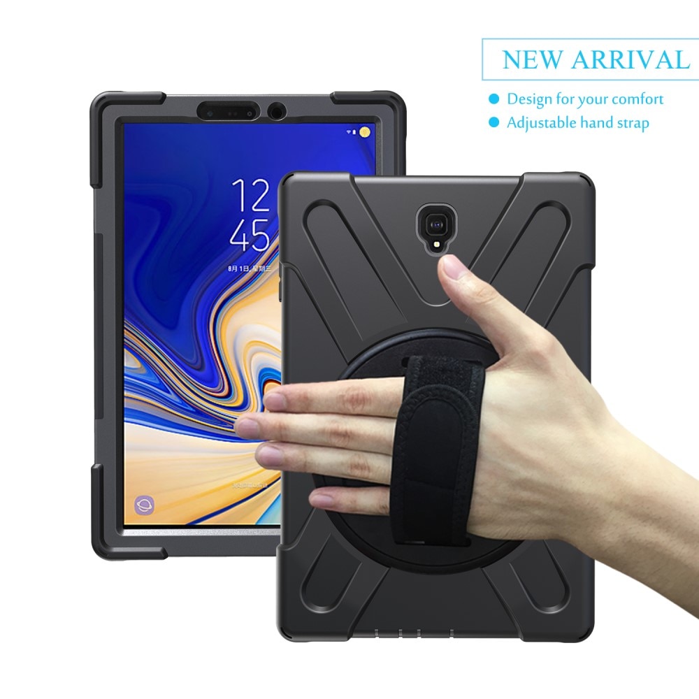 Funda híbrida a prueba de golpes Correa el hombro Samsung Galaxy Tab S4 10.5 negro