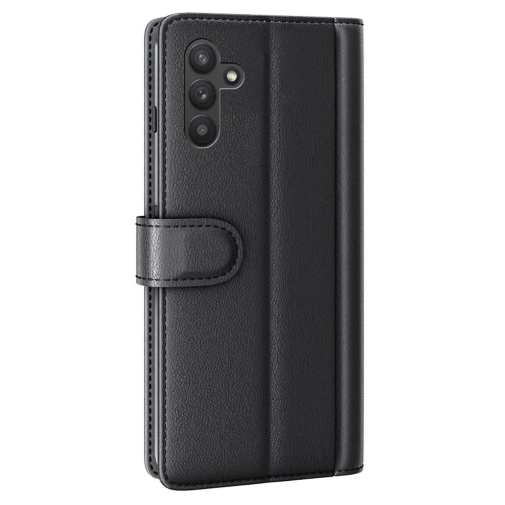 Funda de cuero genuino Samsung Galaxy A04s, negro