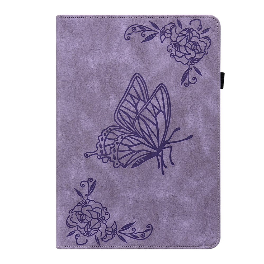 Funda de cuero con mariposas Lenovo Tab M10 Plus (3rd gen) violeta