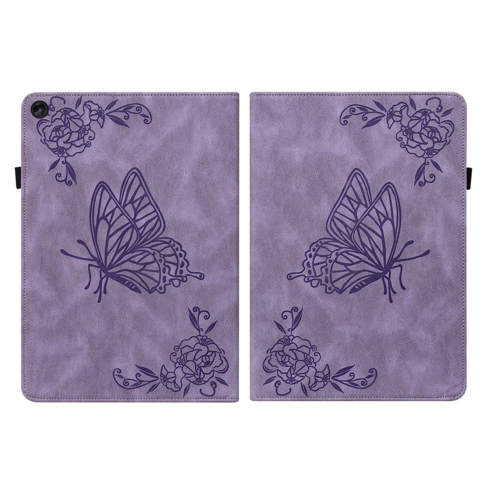 Funda de cuero con mariposas Lenovo Tab M10 Plus (3rd gen) violeta