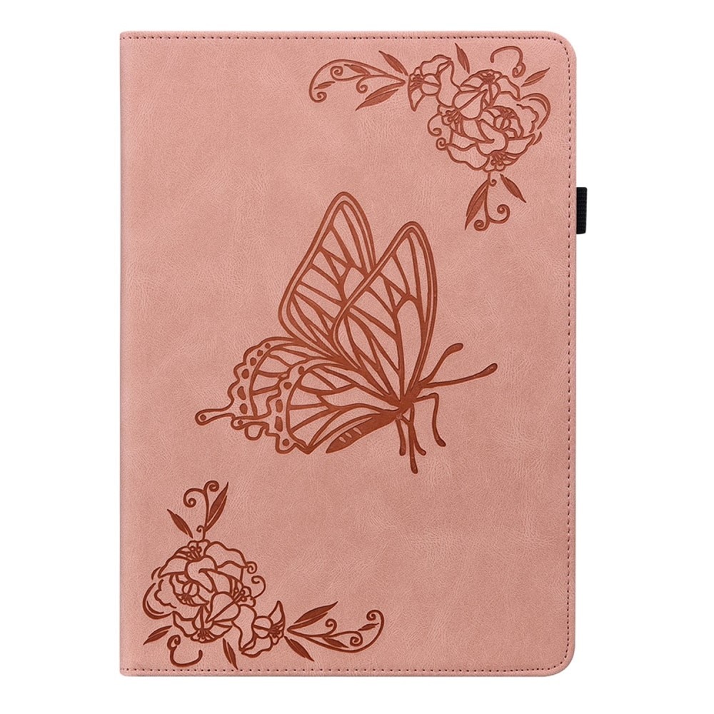 Funda de cuero con mariposas Lenovo Tab M10 Plus (3rd gen) rosado