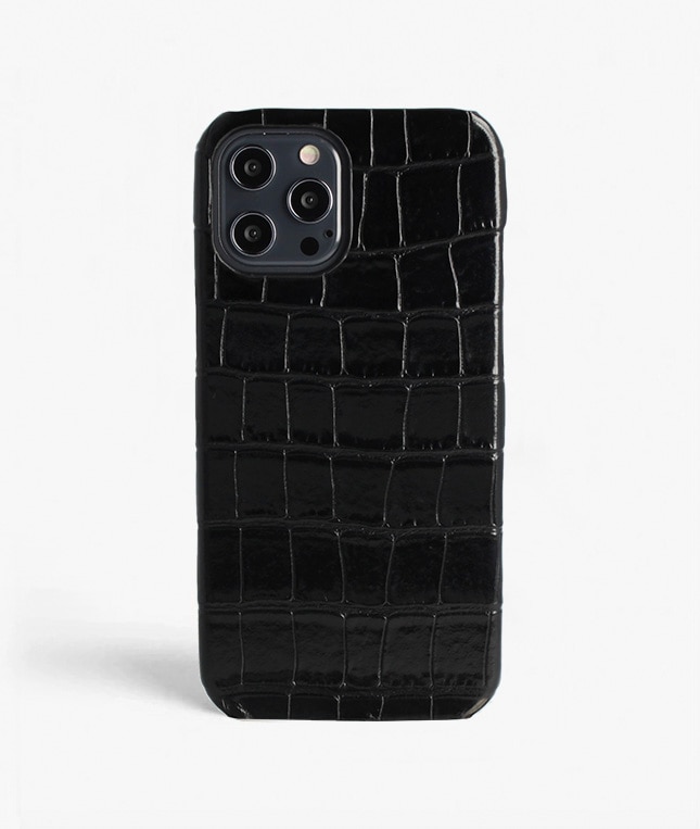 Funda iPhone 12 Pro Max Croco Black