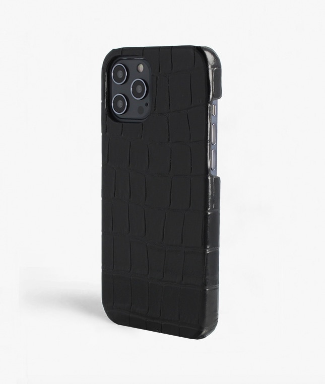 Funda iPhone 12 Pro Max Croco Black