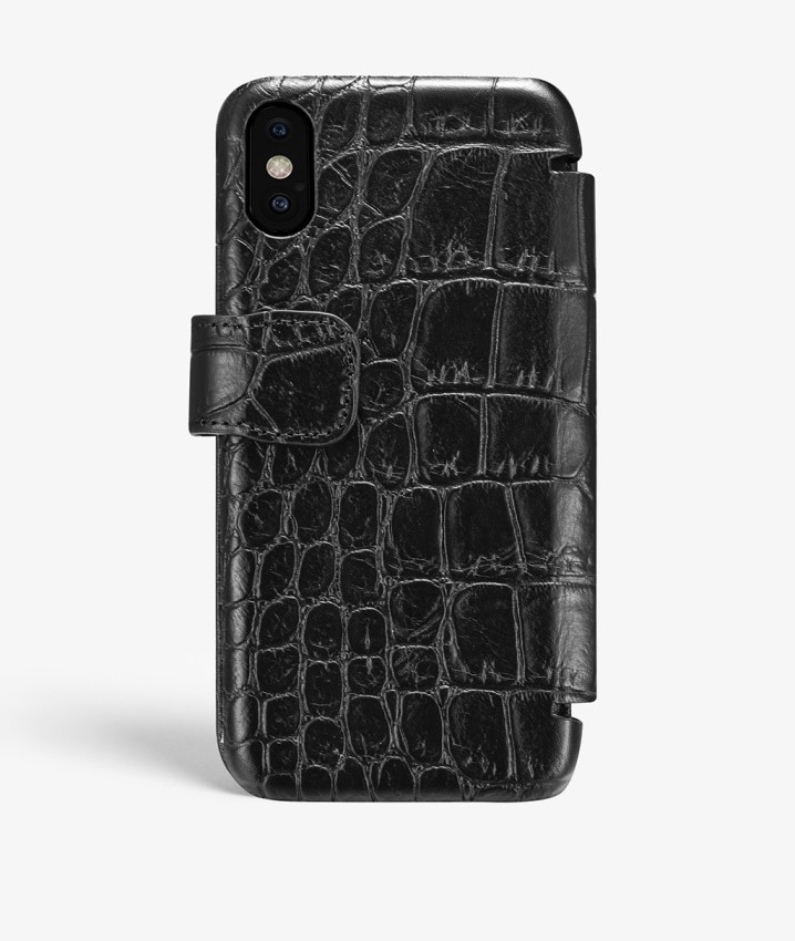 Funda cartera iPhone X/XS Lizard Black