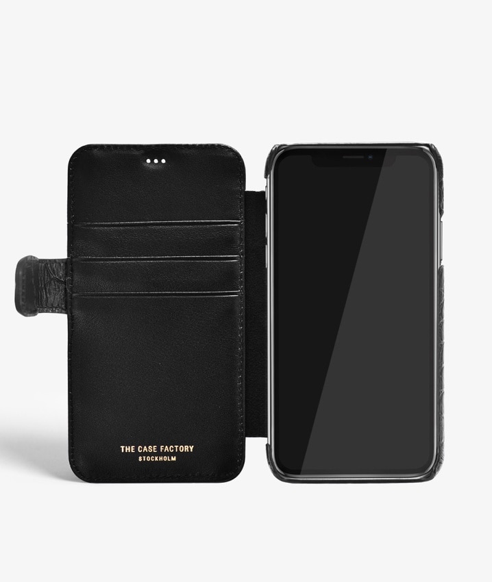 Funda cartera iPhone X/XS Lizard Black