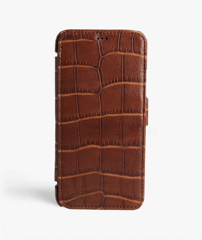 Funda cartera iPhone 11 Pro Max Lizard Cognac