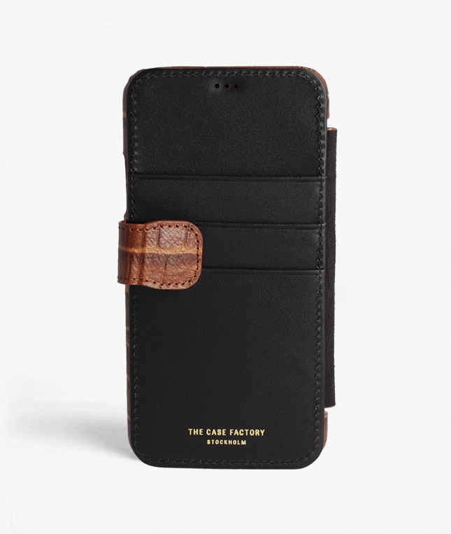 Funda cartera iPhone 11 Pro Max Lizard Cognac