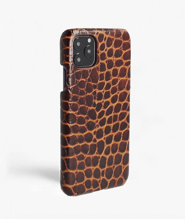 Funda iPhone 11 Pro Max Small Croco Marrón