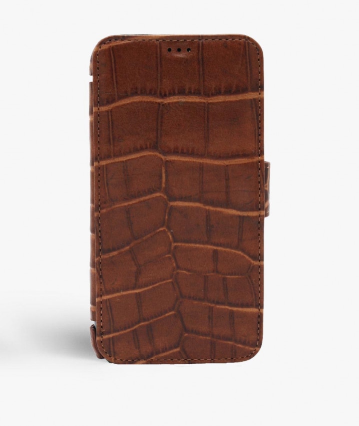 Funda cartera iPhone X/XS Lizard Cognac