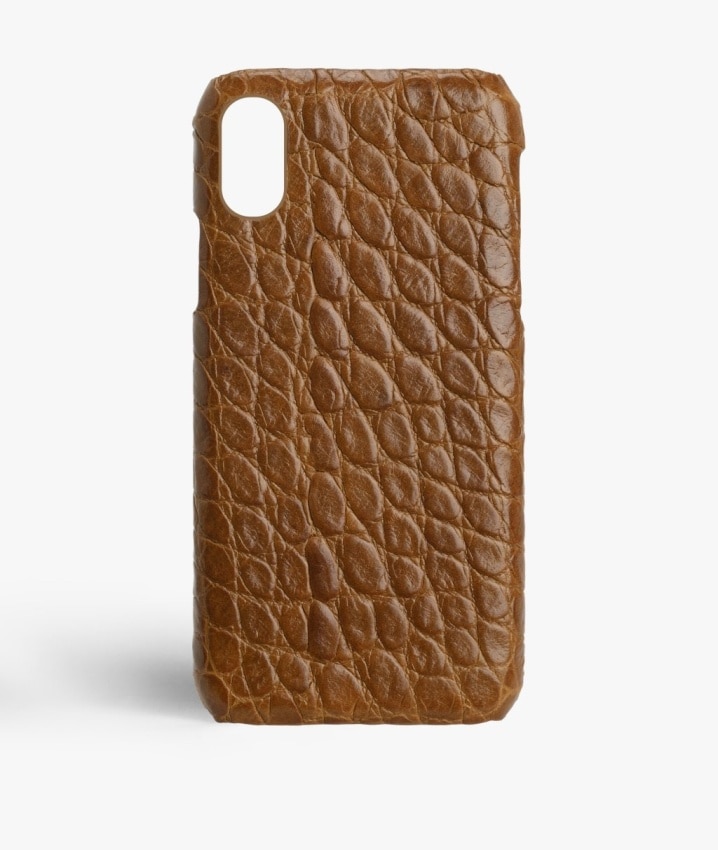 Funda iPhone Xs Max Small Croco Cognac