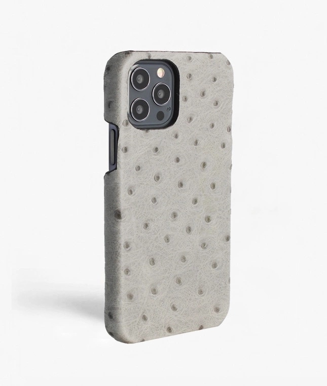 Funda iPhone 12 Pro Max Ostrich Gris