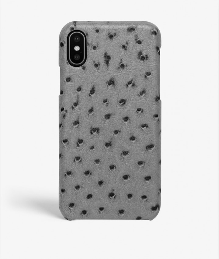 Funda iPhone Xs Max Ostrich Gris