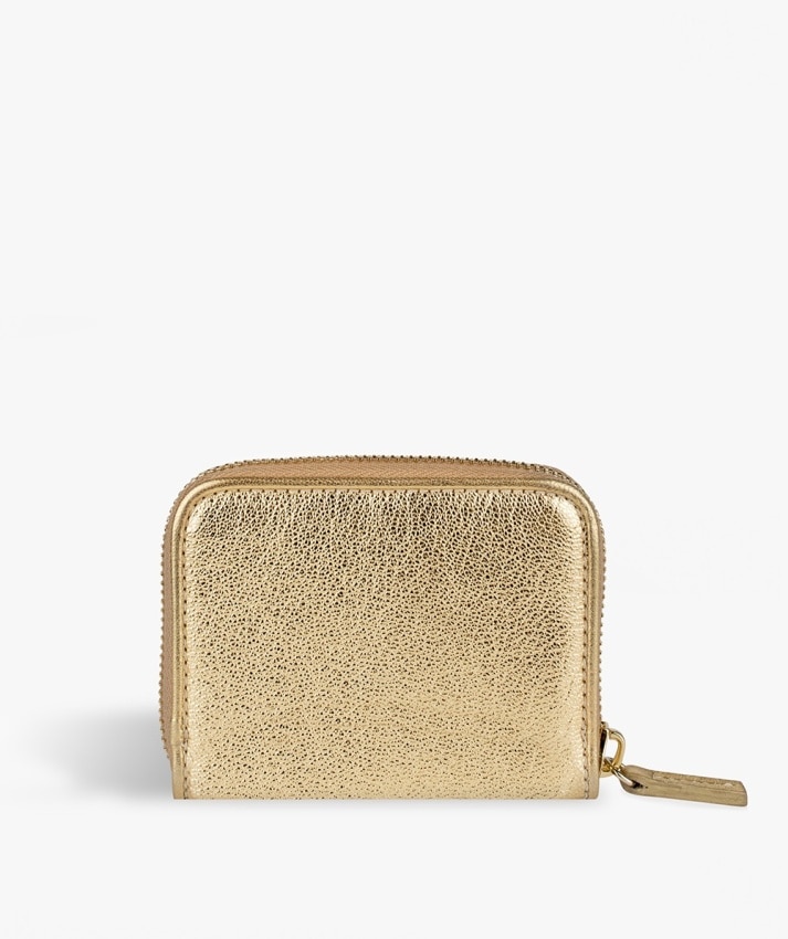 Zip Wallet Star Metallic Gold