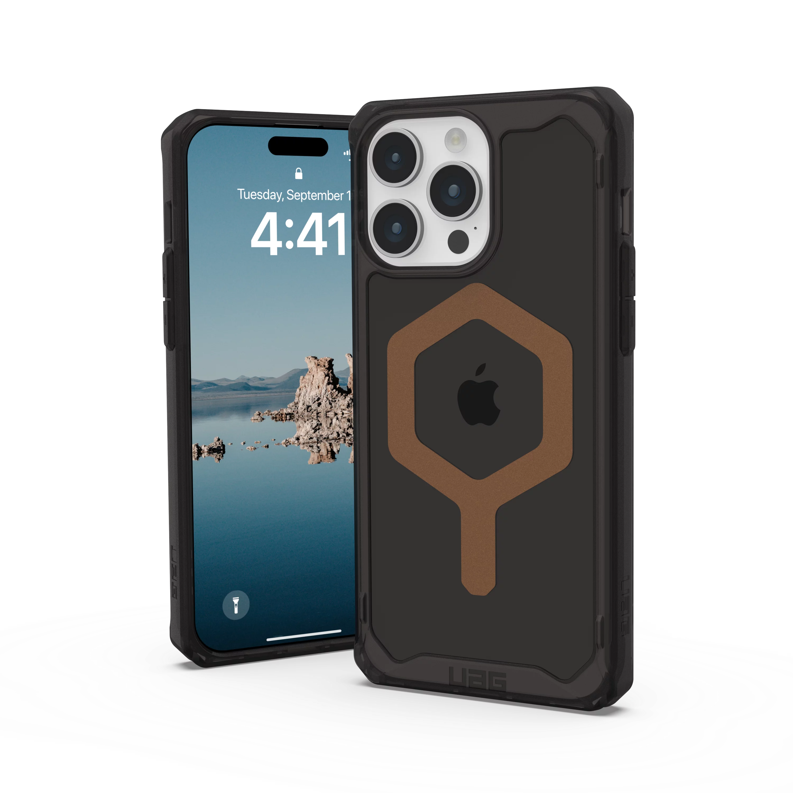 Case UAG Plyo con MagSafe para iPhone 15 Pro Max - Transparente/Blanco