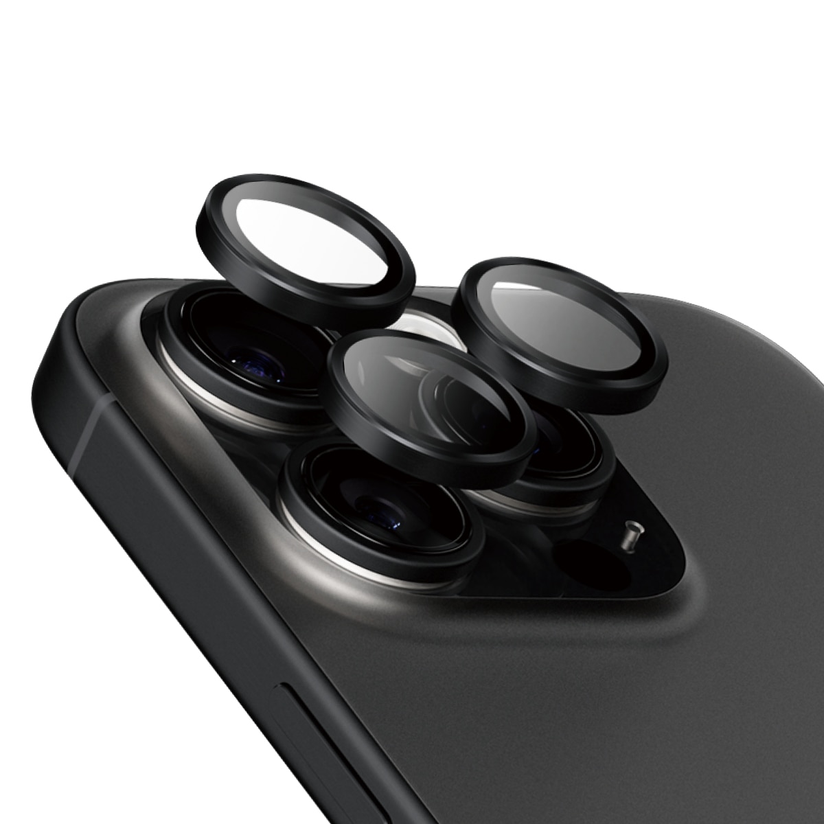 iPhone 16 Pro Hoops Ceramic  Camera Lens Protector Black