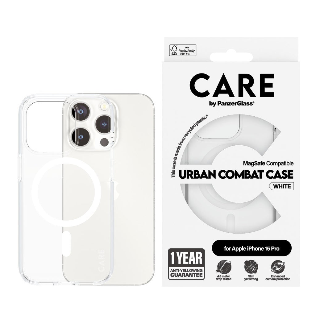 Urban Combat MagSafe Funda iPhone 15 Pro transparente