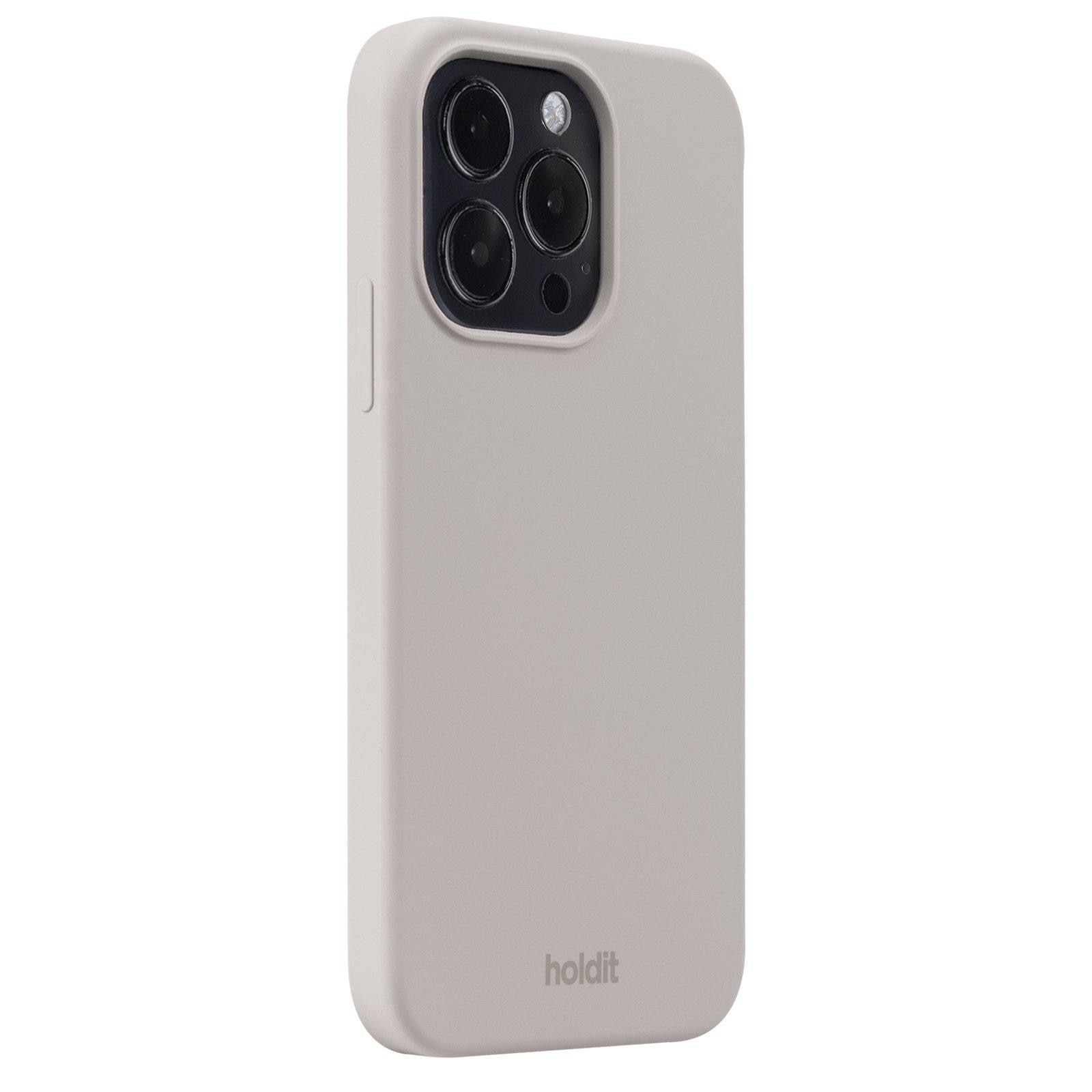 Funda de silicona para iPhone 15 Pro Taupe