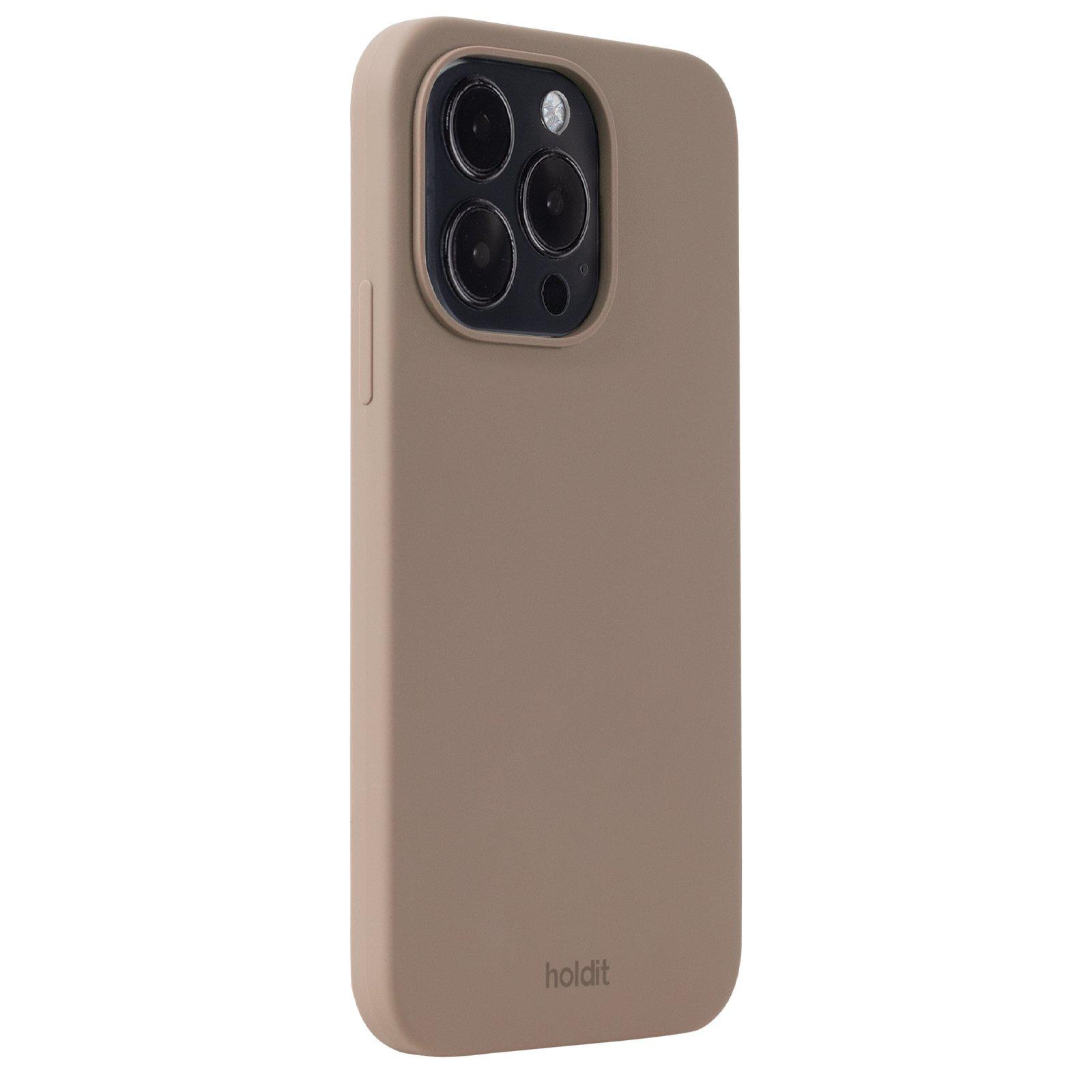 Funda de silicona para iPhone 15 Pro Mocha Brown