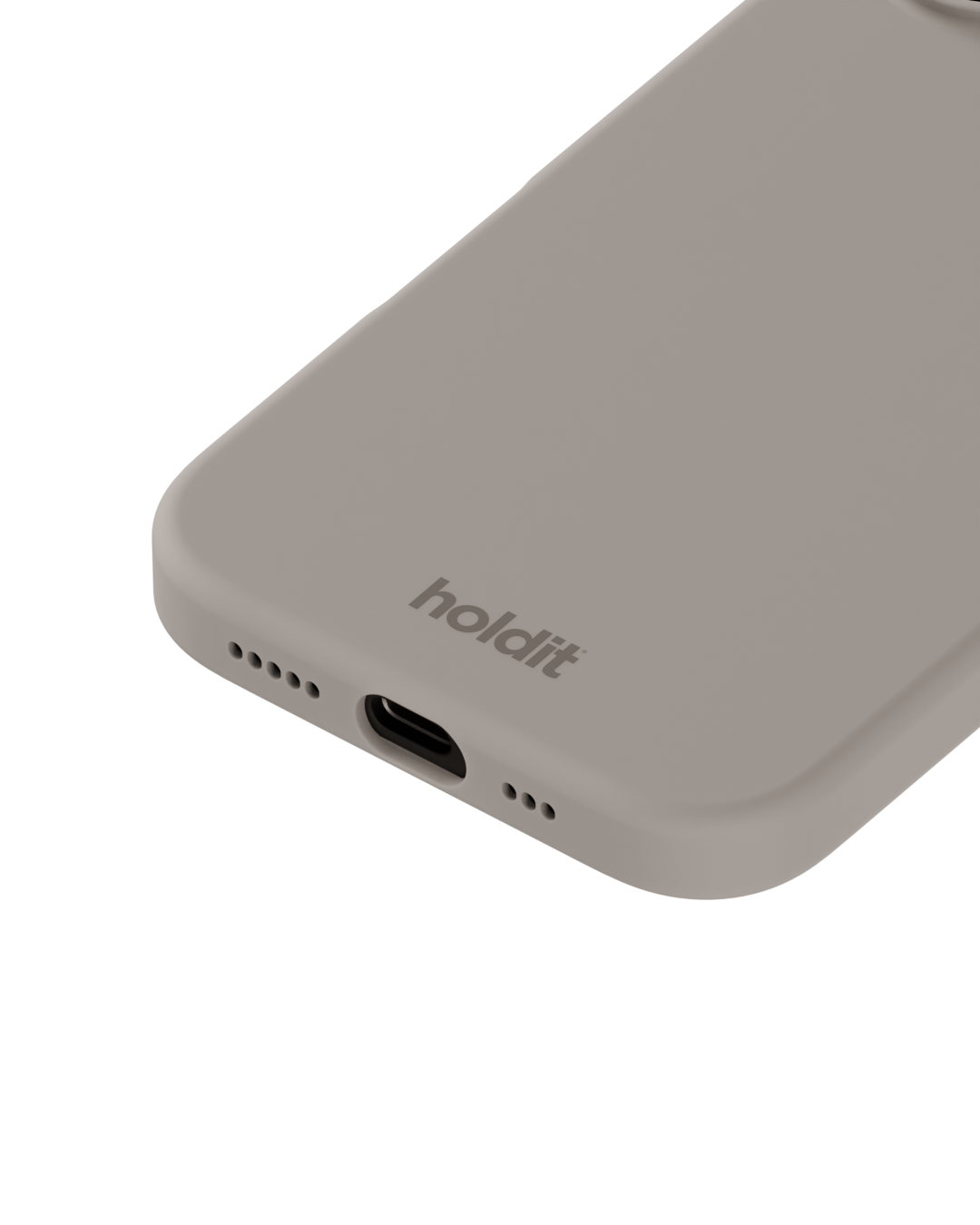 Funda de silicona para iPhone 16 Taupe