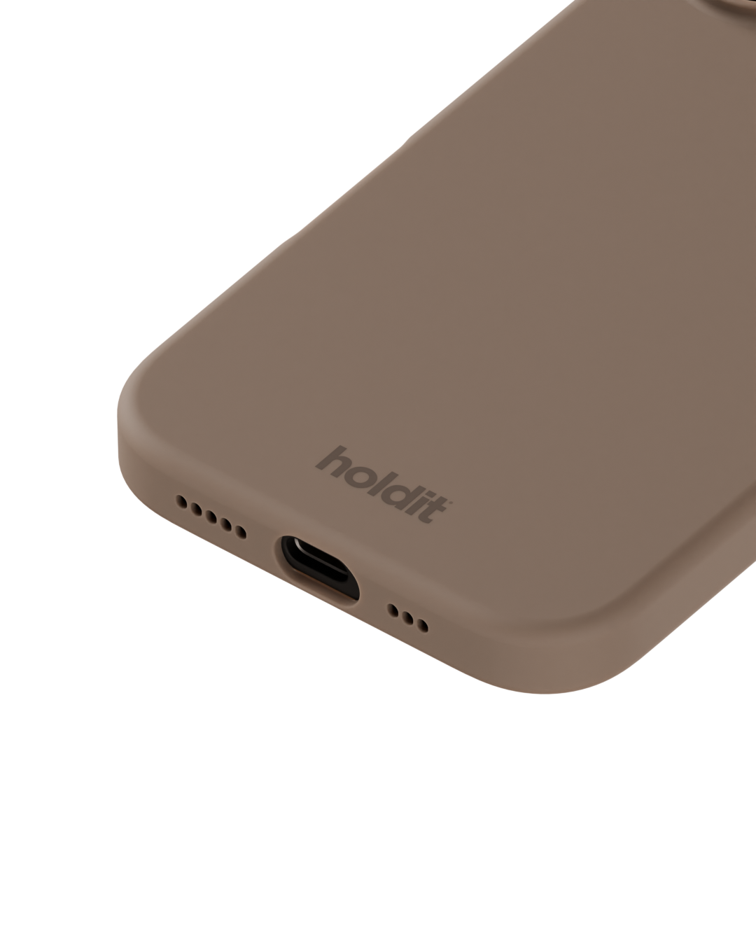 Funda de silicona para iPhone 16 Mocha Brown