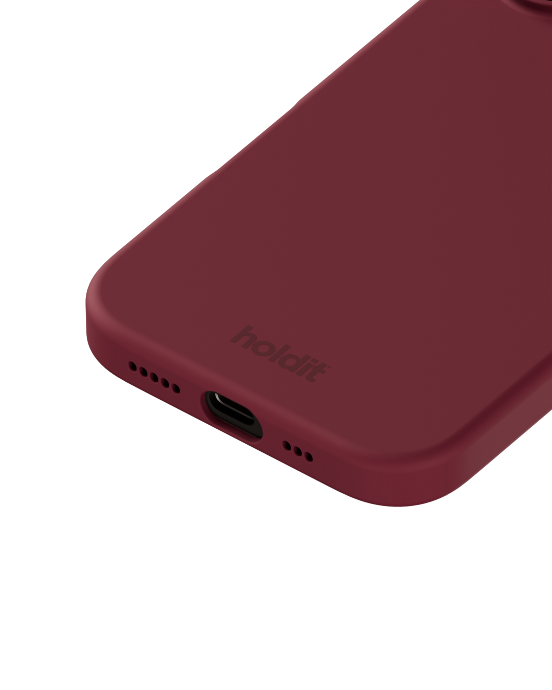 Funda de silicona para iPhone 16 Red Velvet