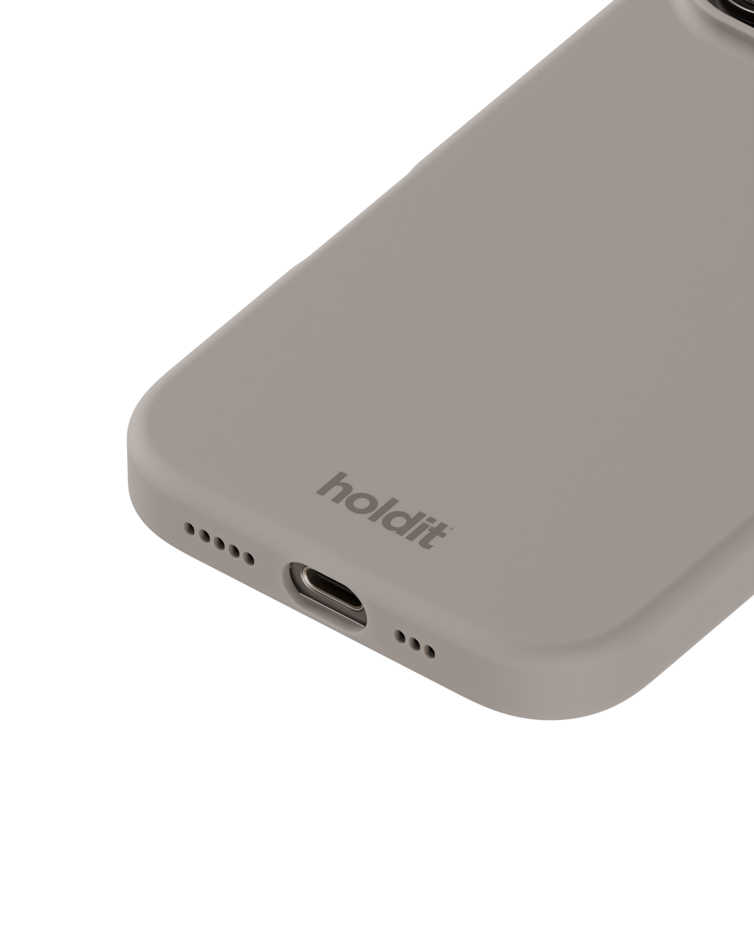 Funda de silicona para iPhone 16 Pro Taupe