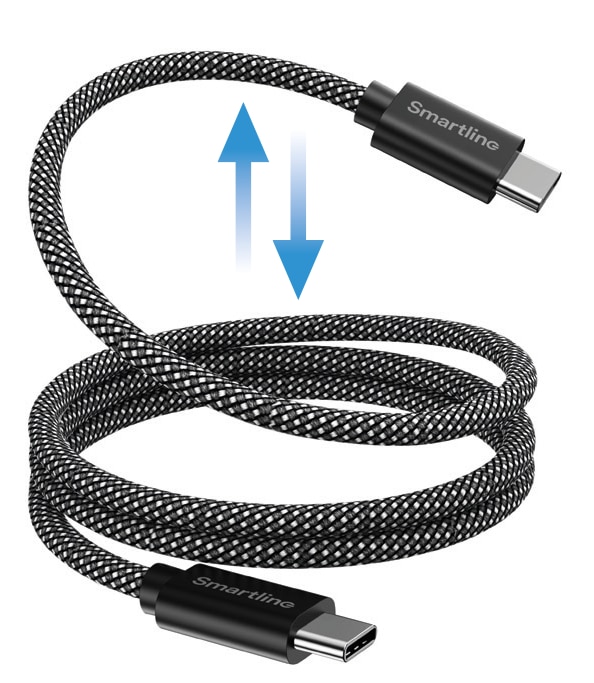 Cable magnético USB-C a USB-C 1m negro