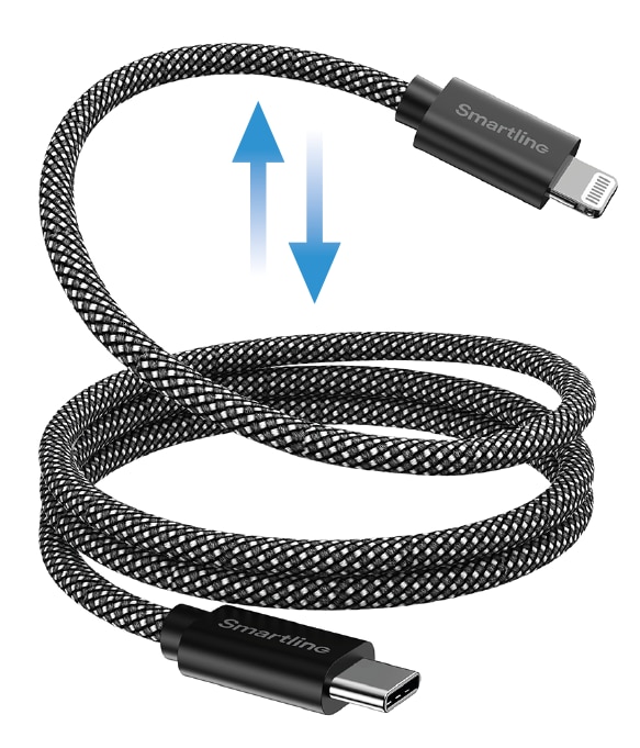 Cable magnético USB-C a Lightning 1m negro