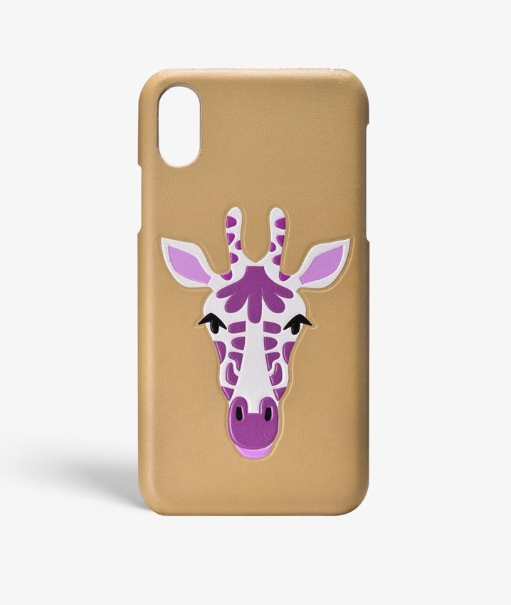 Funda iPhone X/XS Giraffe Nappa Beige