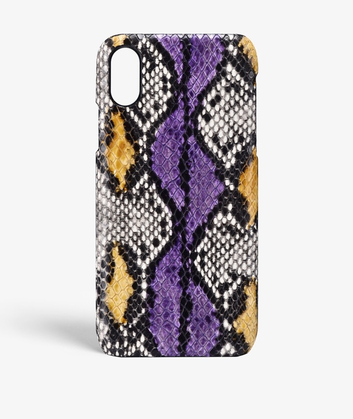 Funda iPhone X/XS Snake Lila/Ocra