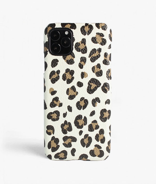 Funda iPhone 11 Pro Max Leopardo Calf White