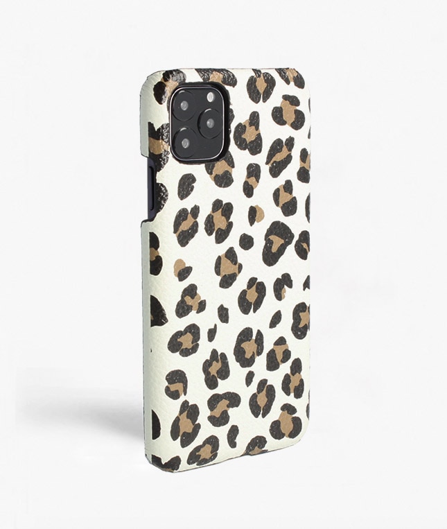 Funda iPhone 11 Pro Max Leopardo Calf White