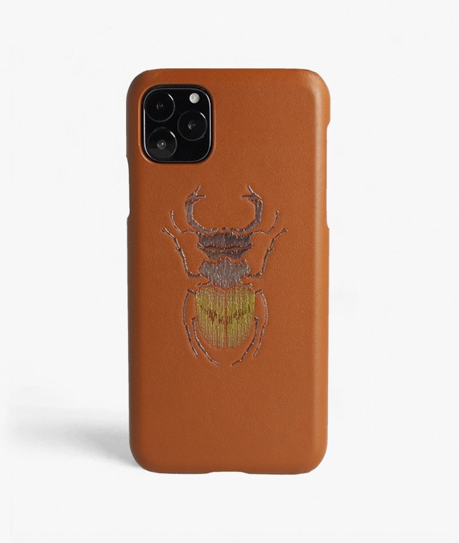 Funda iPhone 11 Pro Max Beetle Calf Dusty Cognac