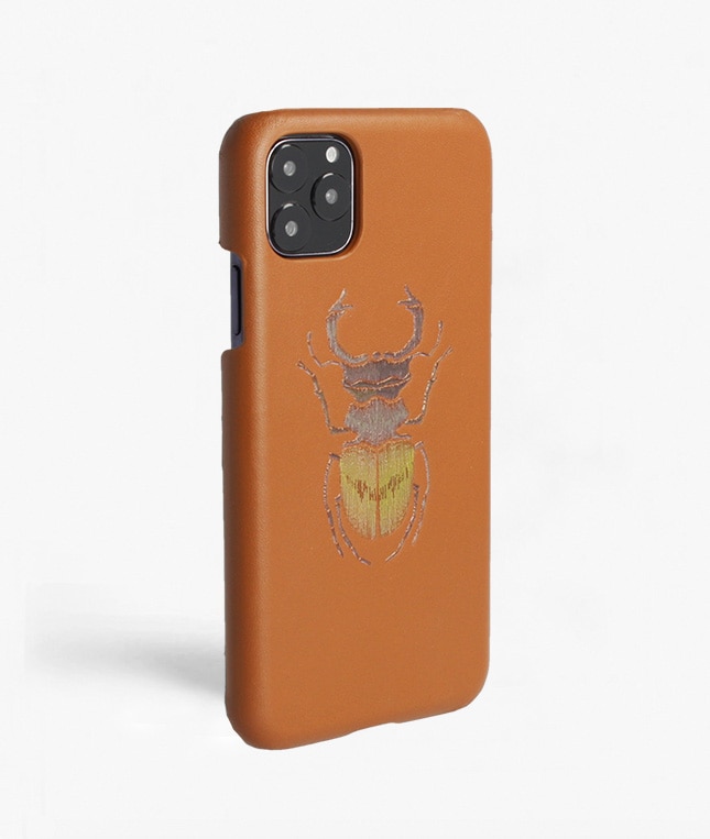 Funda iPhone 11 Pro Max Beetle Calf Dusty Cognac