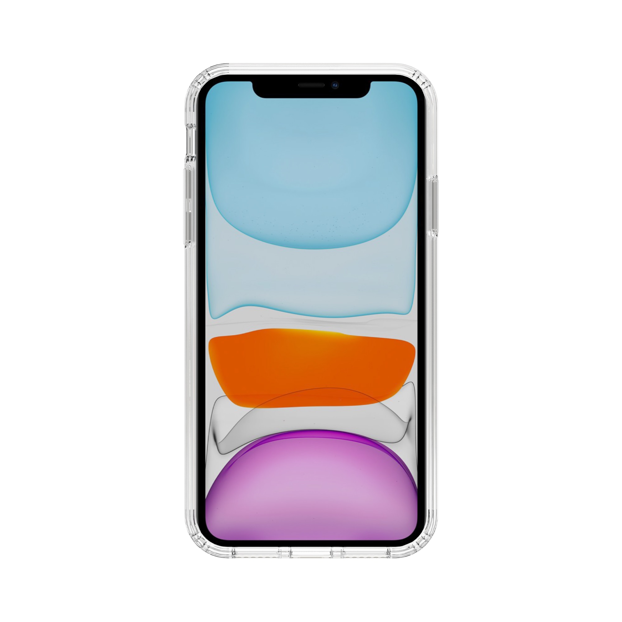 Funda híbrida para iPhone 11, transparente