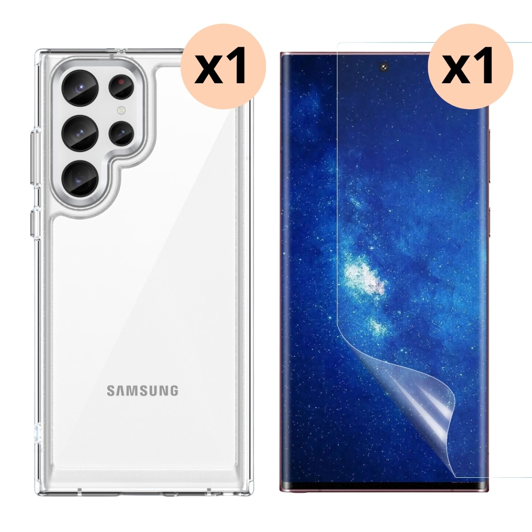 Kit para Samsung Galaxy S23 Ultra: Funda y protector de pantalla - Comprar  online