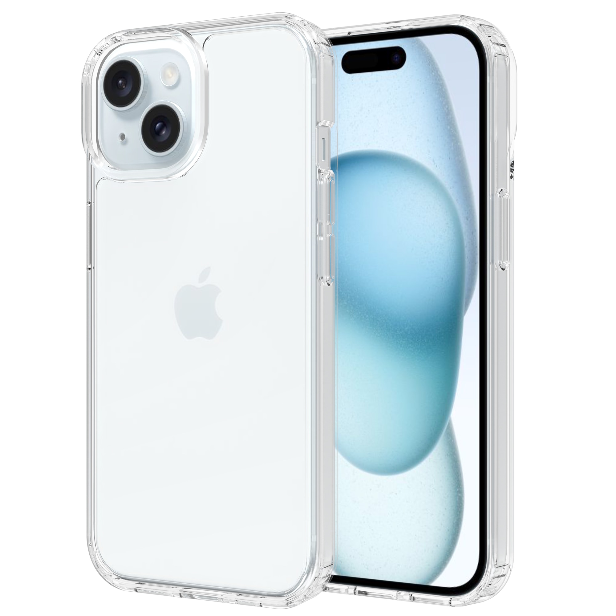 Funda híbrida para iPhone 15 Plus transparente