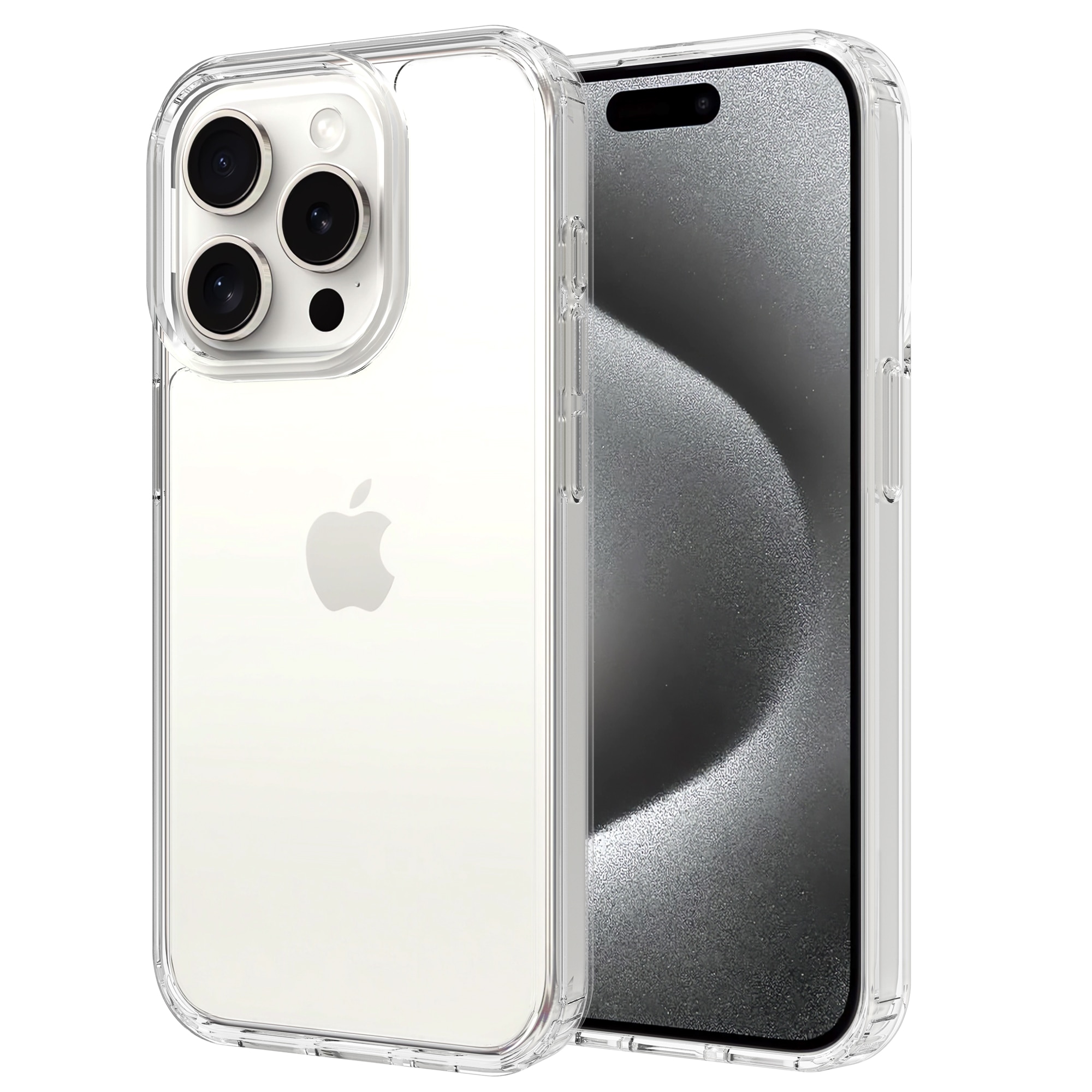 Funda híbrida para iPhone 15 Pro transparente