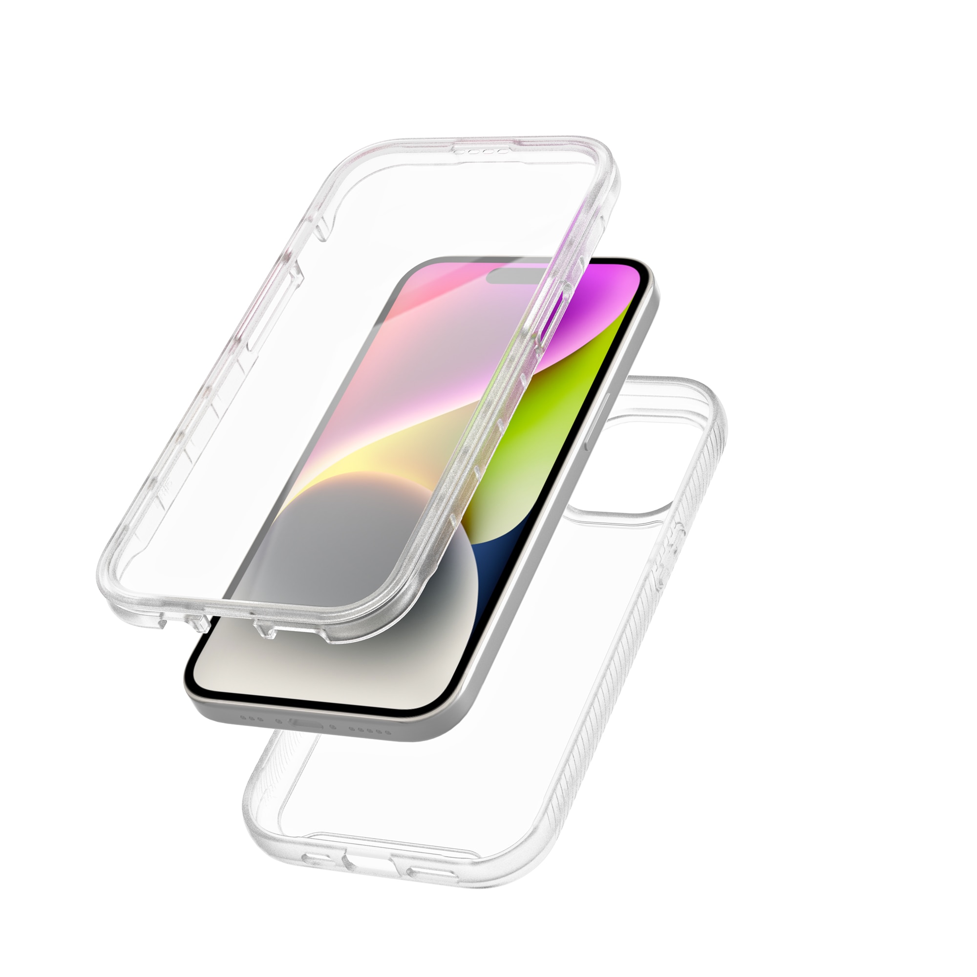 Funda Full Protection iPhone 15 Plus transparente